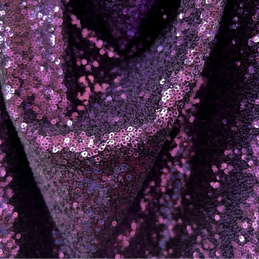 Jennifer Lopez Purple Cowl Neck Sequins Sleeveless Shirt, Size Medium, NWT - Picture 5 of 10